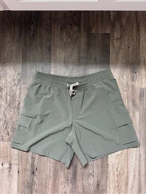 all in motion Olive Cargo Drawstring Shorts